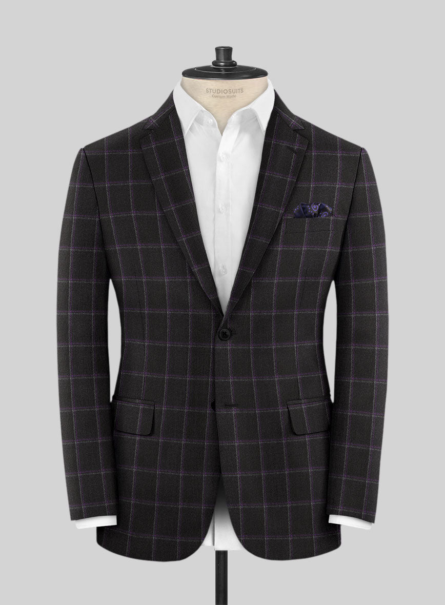 Italian Sonsi Black Wool Suit - StudioSuits