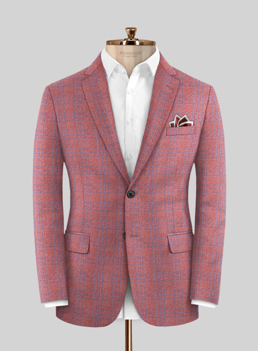 Italian Taquio Rouge Wool Jacket - StudioSuits
