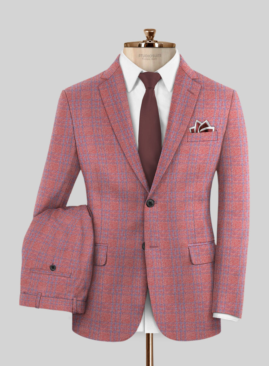 Italian Taquio Rouge Wool Suit - StudioSuits