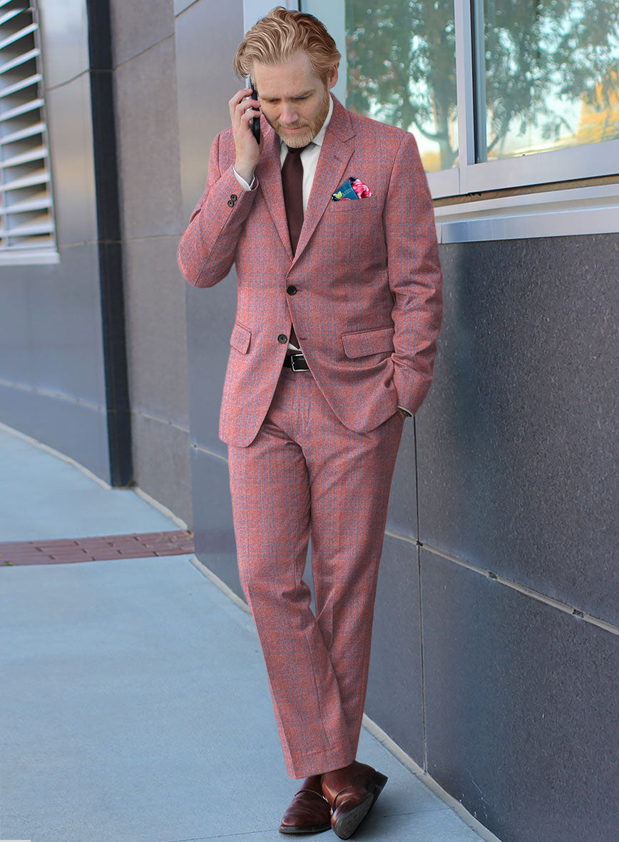 Italian Taquio Rouge Wool Suit - StudioSuits