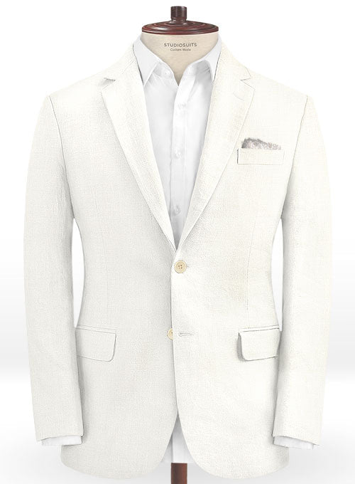 Italian Tropic Cream Linen Suit - StudioSuits