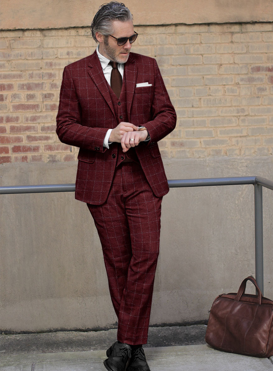 Italian Valro Checks Tweed Suit - StudioSuits