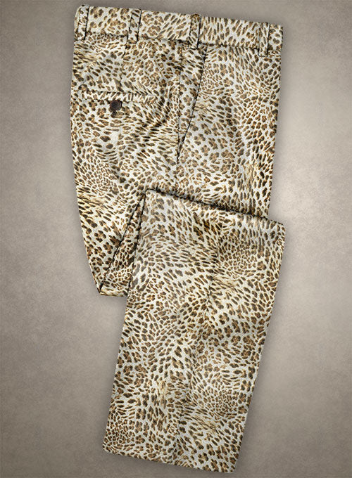 Italian Velvet Leopard Pants - StudioSuits