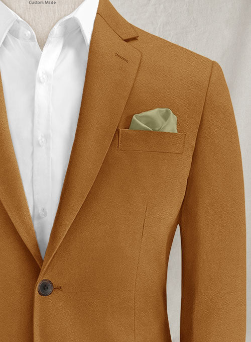 Italian Vivid Tan Cotton Jacket - StudioSuits