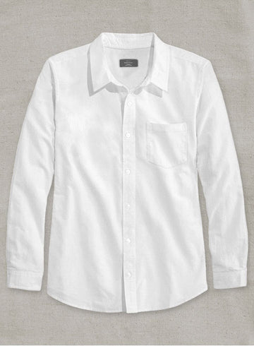 Italian Voile Cotton White Shirt - StudioSuits