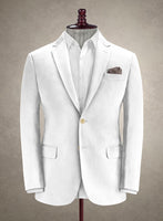 Italian White Cotton Stretch Jacket - StudioSuits