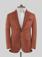 Italian Wool Cashmere Burnt Orange Jacket - StudioSuits