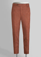 Italian Wool Cashmere Burnt Orange Pants - StudioSuits