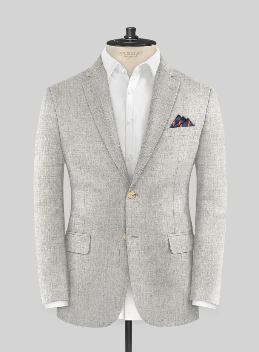Italian Wool Cashmere Light Gray Jacket - StudioSuits