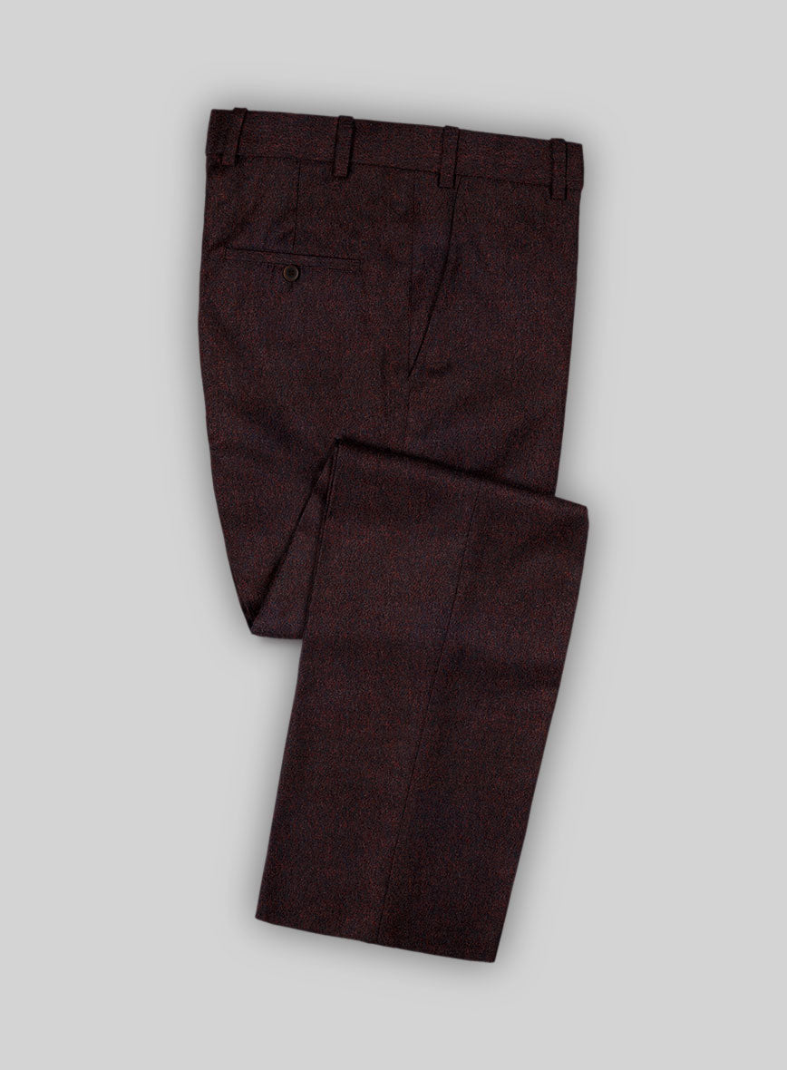 Italian Wool Cashmere Mahogany Pants - StudioSuits