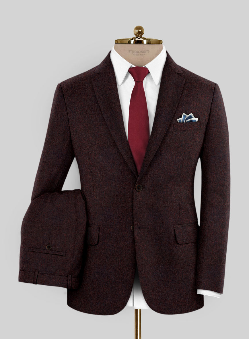 Italian Wool Cashmere Mahogany Suit - StudioSuits