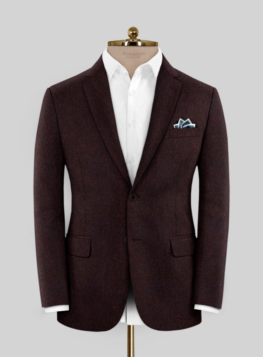 Italian Wool Cashmere Mahogany Suit - StudioSuits