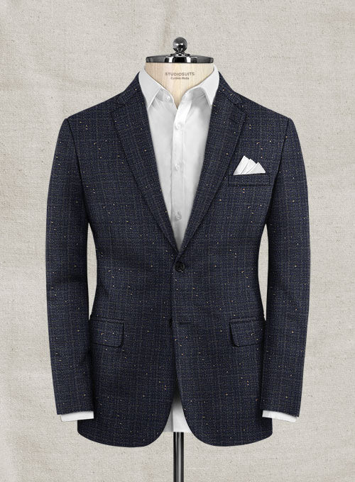 Italian Wool Cotton Cashmere Donegal Olquet Jacket - StudioSuits