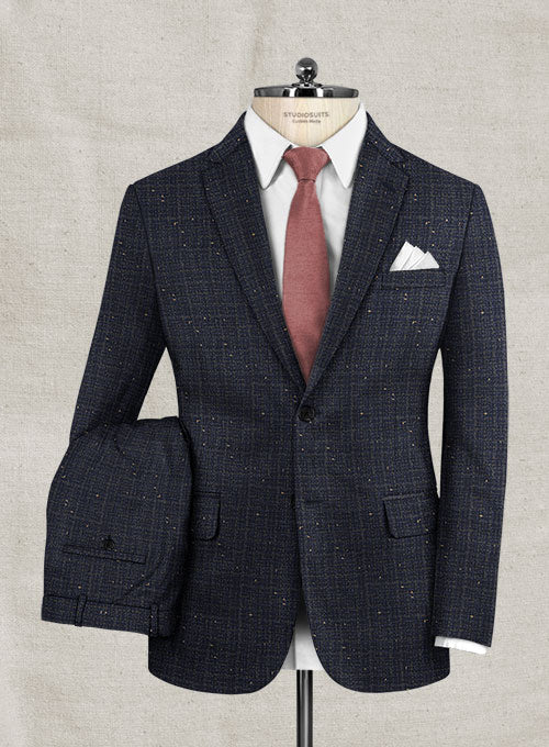 Italian Wool Cotton Cashmere Donegal Olquet Suit - StudioSuits