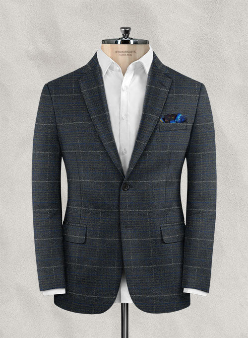 Italian Wool Cotton Stretch Rotgi Jacket - StudioSuits