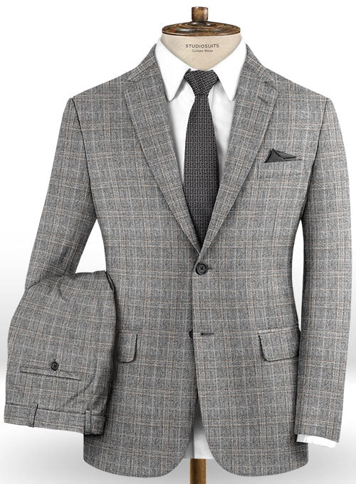 Italian Wool Nifed Suit - StudioSuits