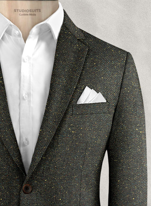 Italian Wool Silk Cotton Donegal Veso Jacket - StudioSuits