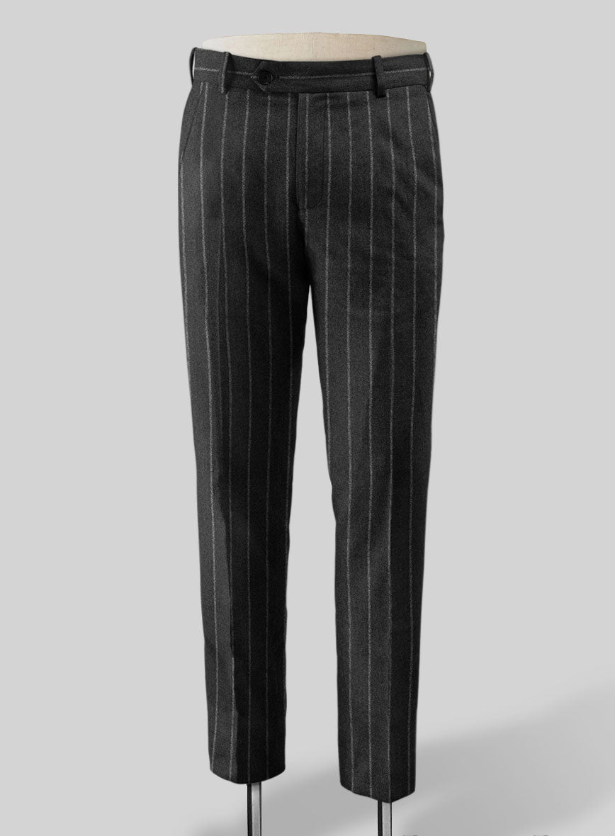 Italian Zancia Stripe Tweed Pants - StudioSuits