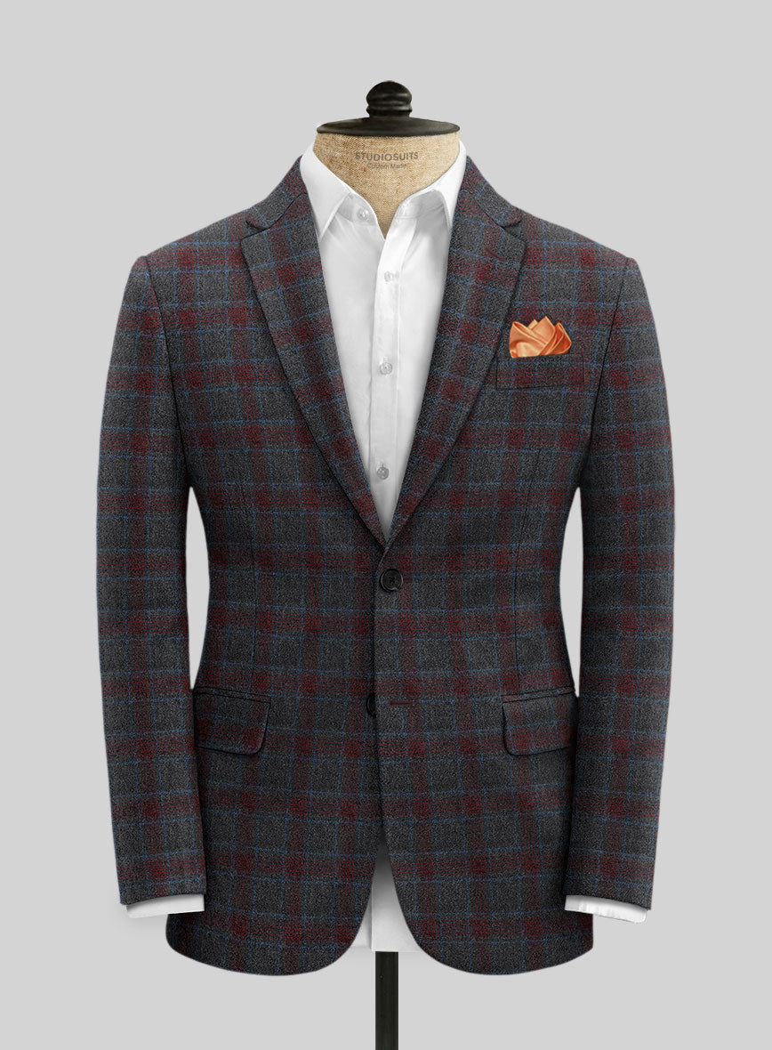 Italian Zaul Checks Tweed Jacket - StudioSuits
