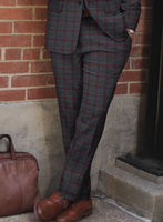 Italian Zaul Checks Tweed Pants - StudioSuits