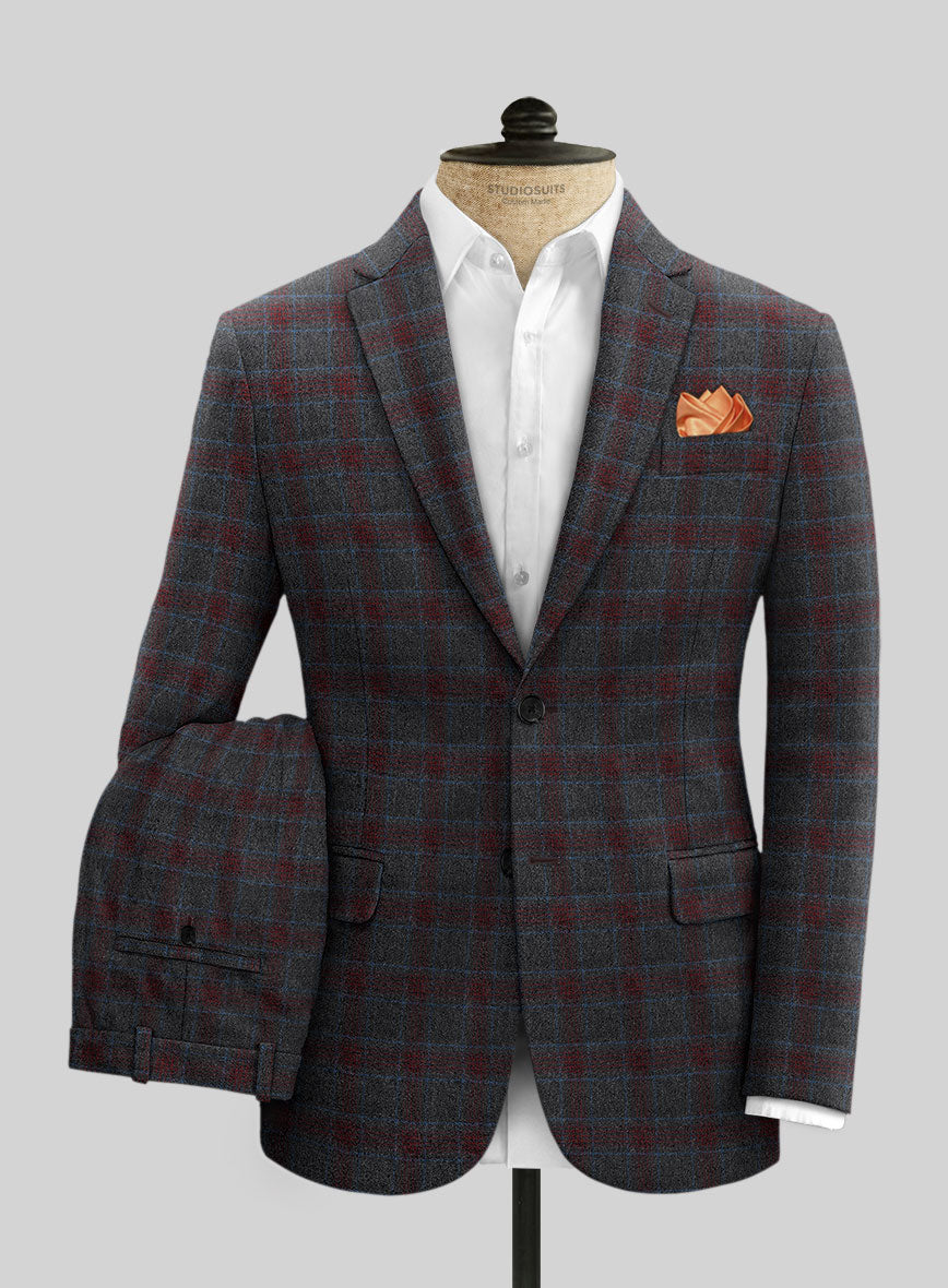 Italian Zaul Checks Tweed Suit - StudioSuits