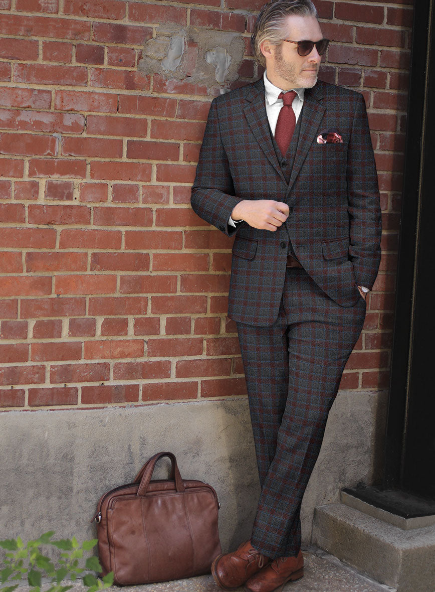 Italian Zaul Checks Tweed Suit - StudioSuits