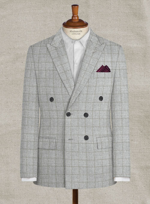 Italian Linen Sirile Checks Suit - StudioSuits