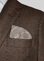 Italian Linen Pocket Square - Lusso Brown - StudioSuits