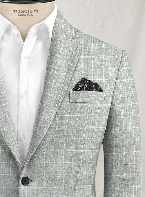 Italian Linen Lusso Gray Jacket - StudioSuits