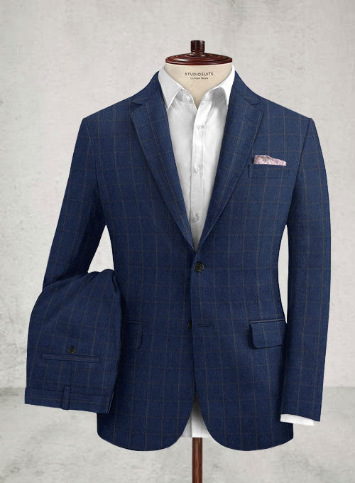 Italian Linen Seaone Checks Suit - StudioSuits