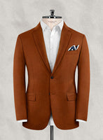 Italian Wool Cashmere Ginger Orange Jacket - StudioSuits