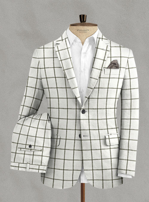 Italian Linen Ardia Checks Suit - StudioSuits