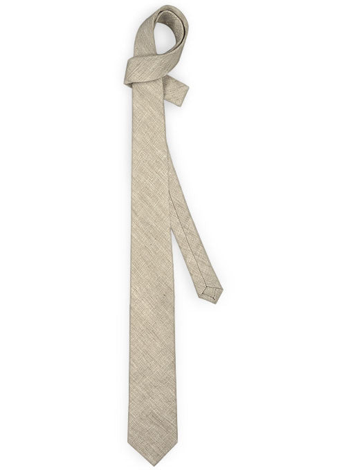 Italian Linen Tie - Casa Beige - StudioSuits
