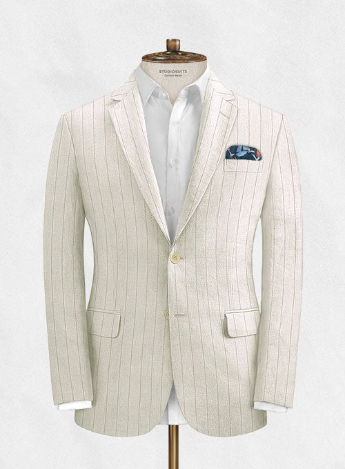 Italian Linen Tato Stripe Suit - StudioSuits