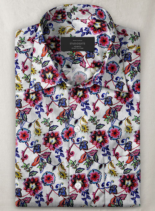 Italian Linen Olivez Shirt - StudioSuits