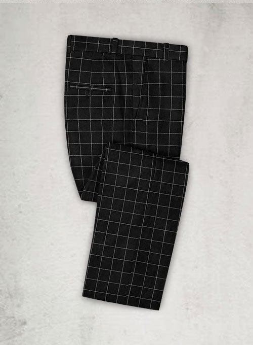 Italian Linen Onzale Checks Pants - StudioSuits
