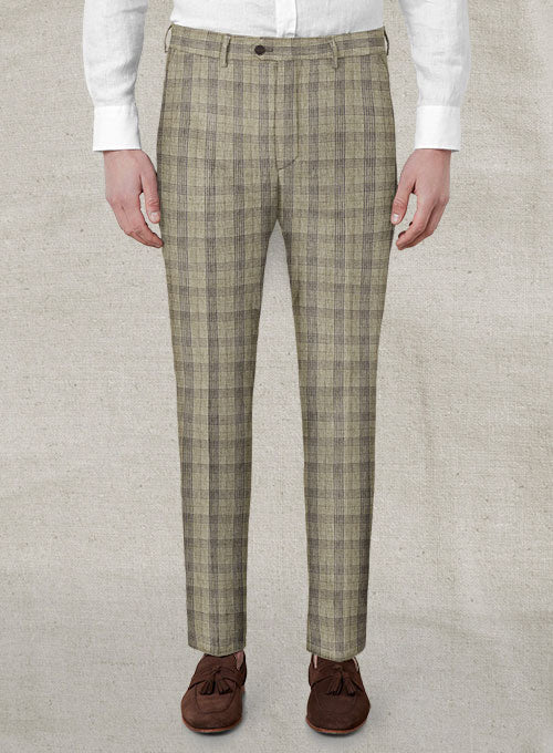 Italian Linen Squeri Checks Suit - StudioSuits