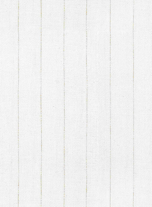 Italian Linen White Stripe Suit - StudioSuits