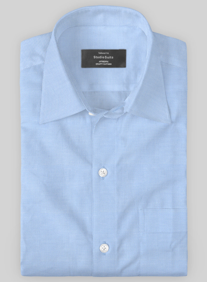 Italian Lombardo Ceo Aqua Blue Shirt - StudioSuits