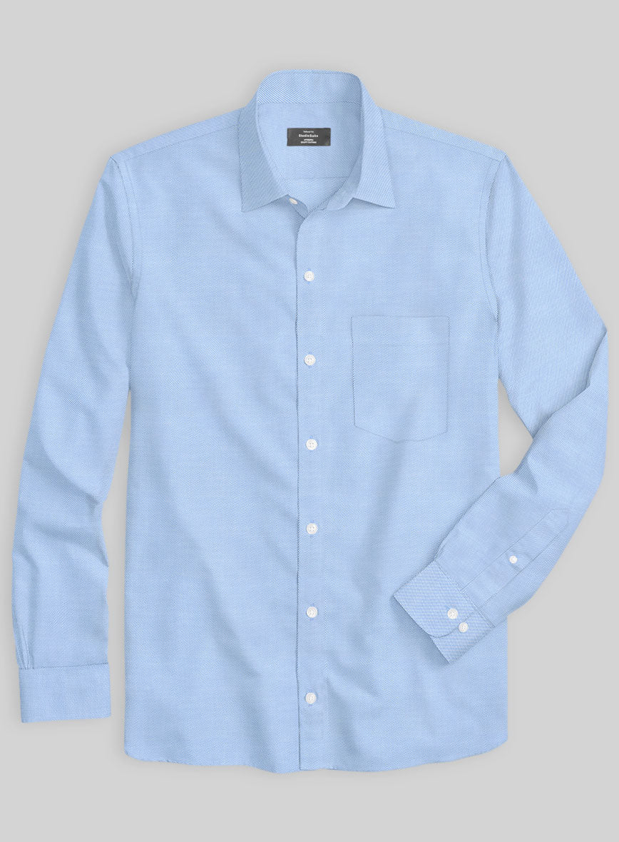 Italian Lombardo Ceo Aqua Blue Shirt - StudioSuits