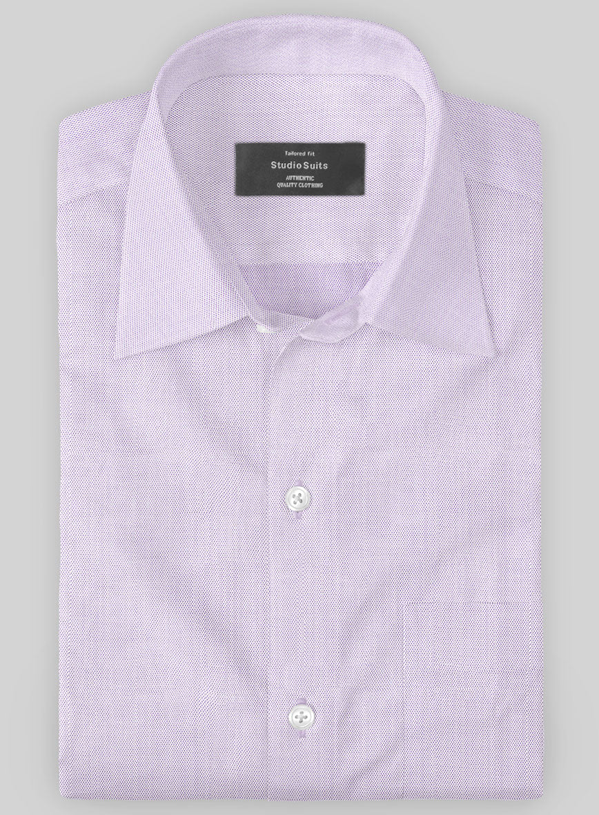 Italian Lombardo Chevron Lavender Shirt - StudioSuits