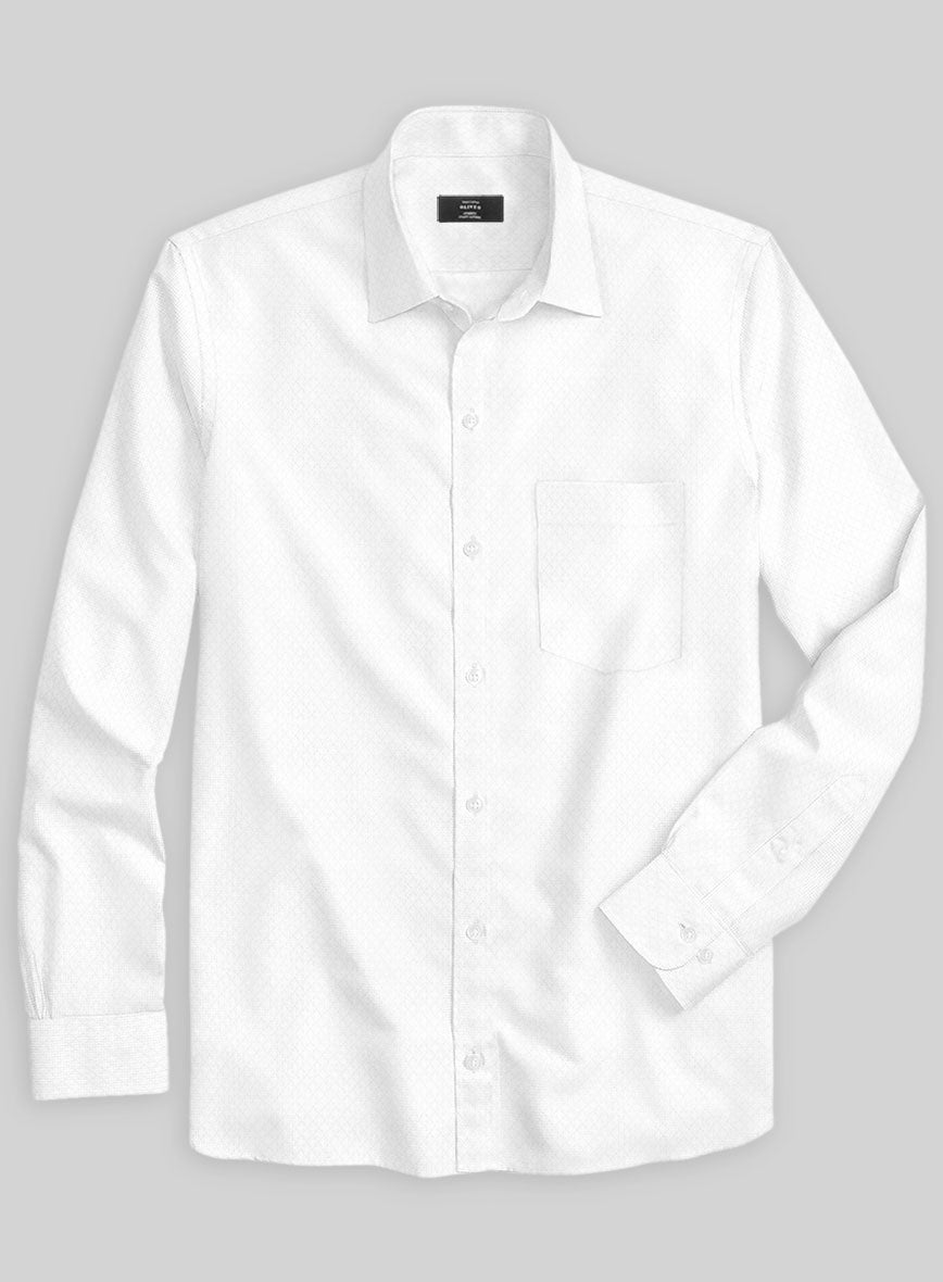 Italian Lombardo Columbus White Shirt - StudioSuits