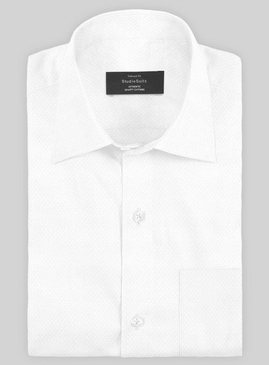 Italian Lombardo Columbus White Shirt - StudioSuits