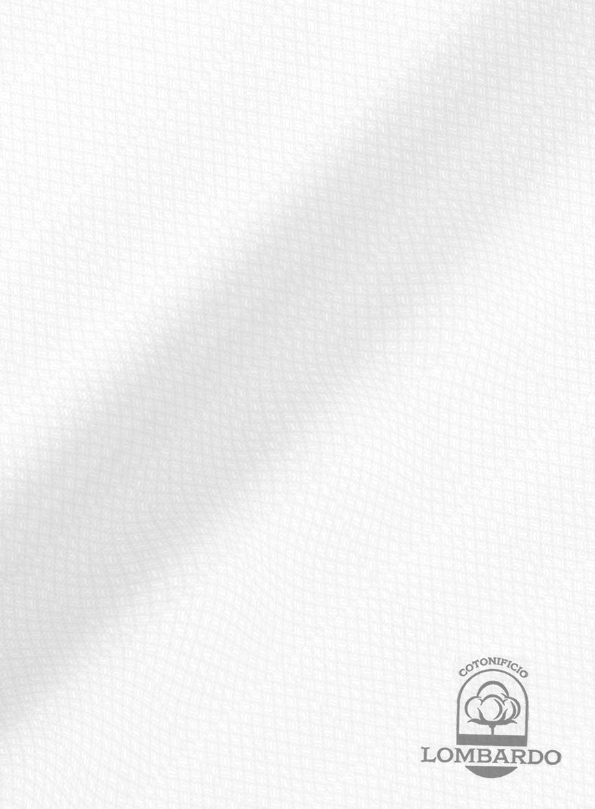 Italian Lombardo Columbus White Shirt - StudioSuits