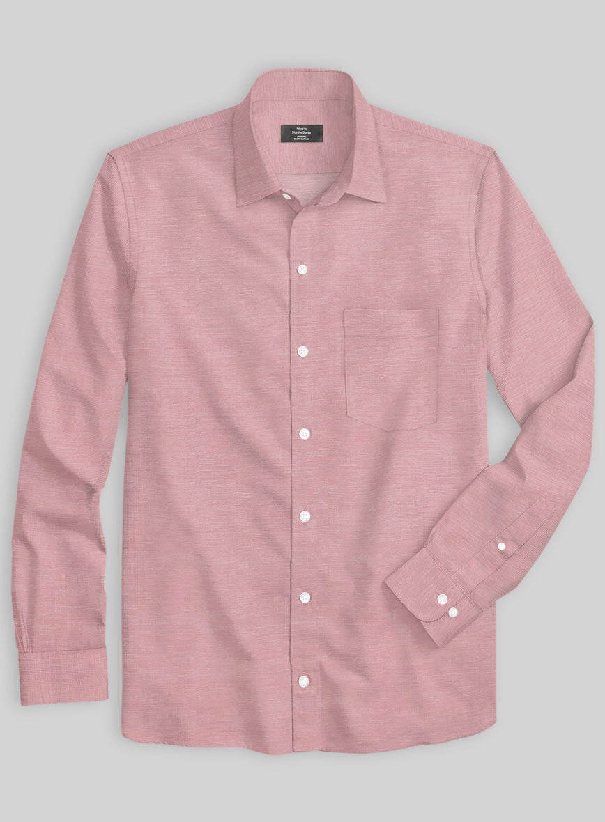 Italian Lombardo Coral Red Shirt - StudioSuits