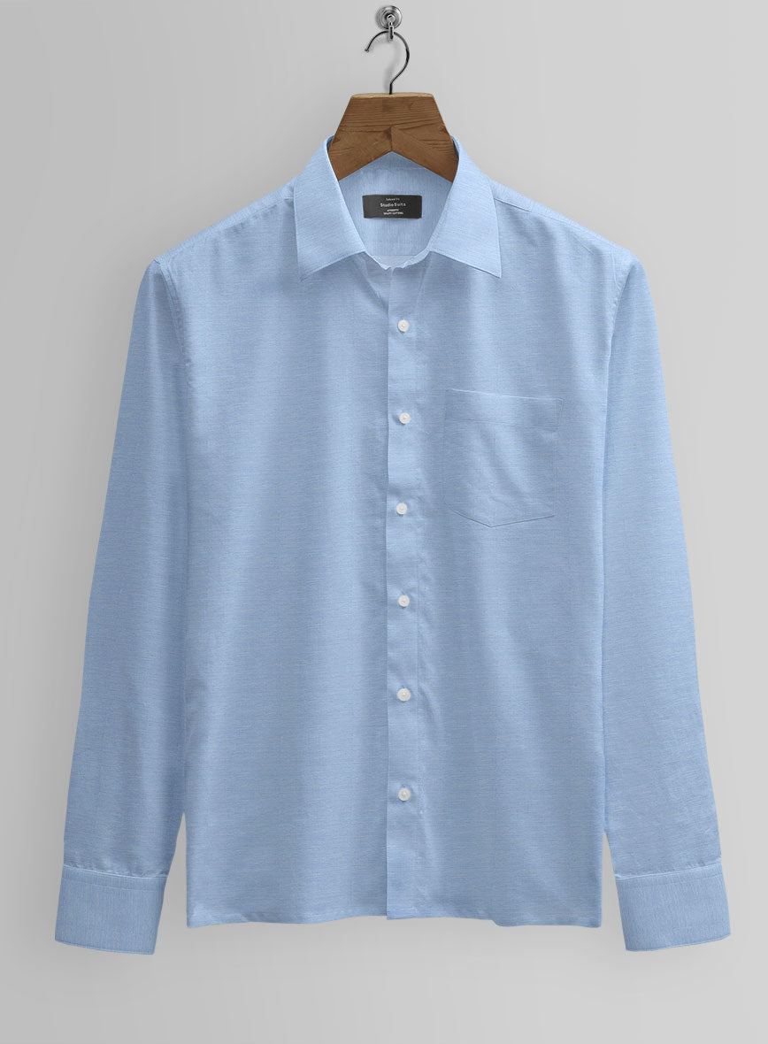 Italian Lombardo Cornflower Blue Shirt - StudioSuits