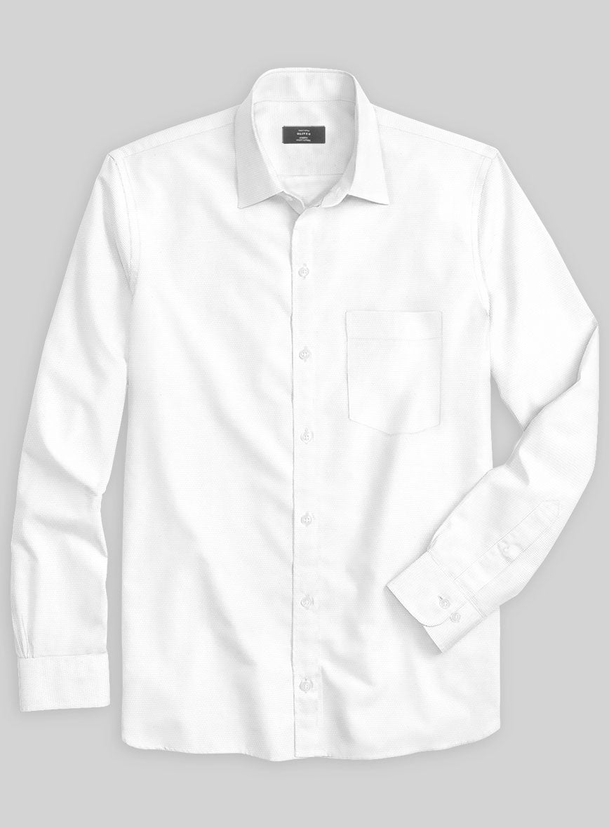 Italian Lombardo Gauze White Shirt - StudioSuits
