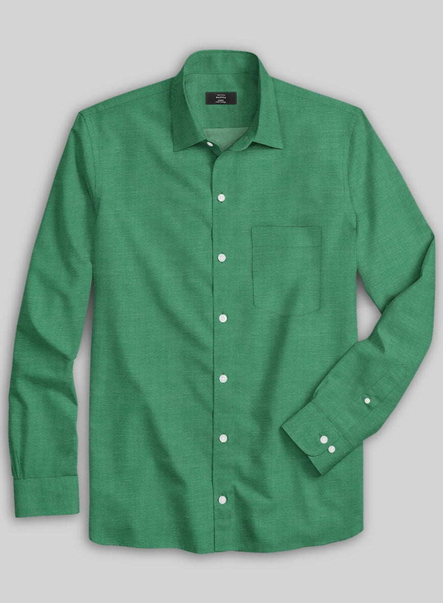 Italian Lombardo Green Shirt - StudioSuits