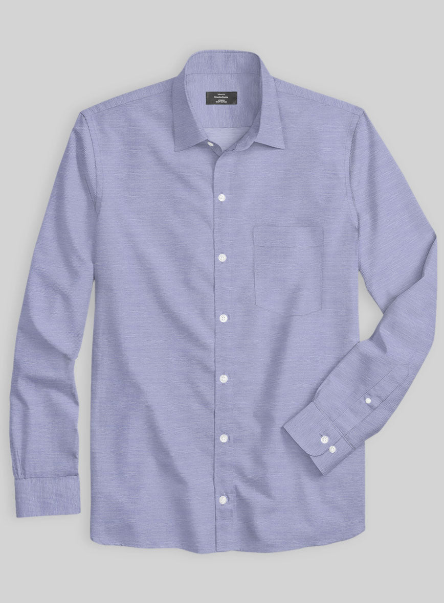 Italian Lombardo Royal Blue Shirt - StudioSuits