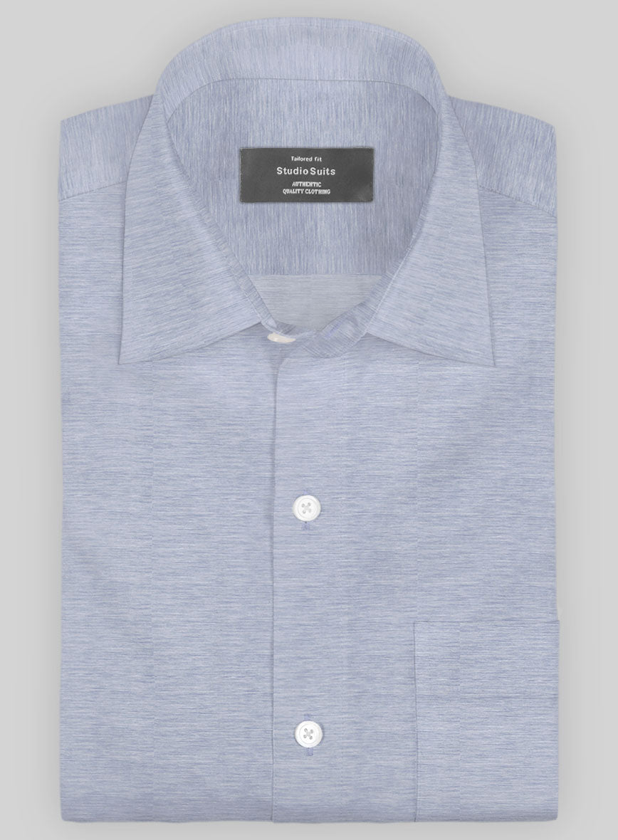 Italian Lombardo Space Blue Shirt - StudioSuits